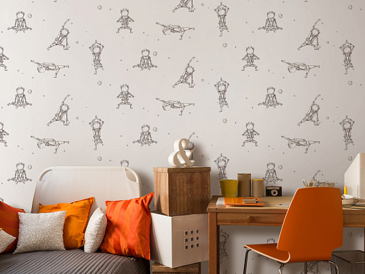 Обои в интерьере артикул 285746, Spaceman, Victoria Stenova Обои в интерьере артикул 285746, Spaceman, Victoria Stenova